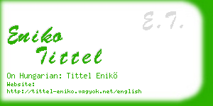 eniko tittel business card