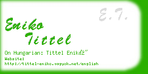 eniko tittel business card